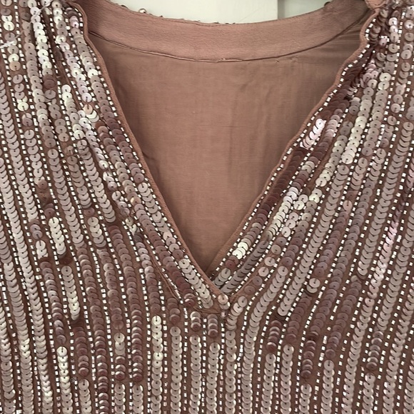 Show Me Your Mumu Tan Roscoe Sequin & Beaded Dress - Picture 9 of 11
